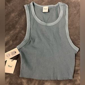 Tna Ribbed Cropped Racer Tank